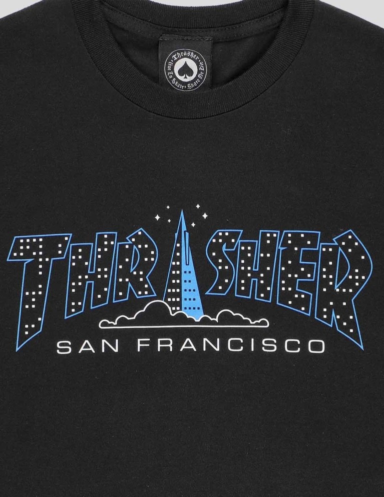 T-shirt THRASHER pyramid tee black